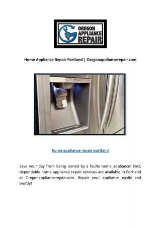 Home Appliance Repair Portland | Oregonappliancerepair.com