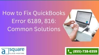 How to Fix QuickBooks Error 6189, 816 Common Solutions