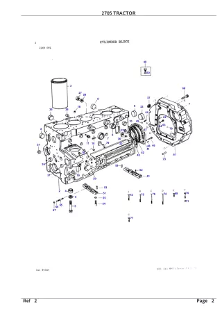 Massey Ferguson 2705 TRACTOR Service Parts Catalogue Manual (Part Number  651415)