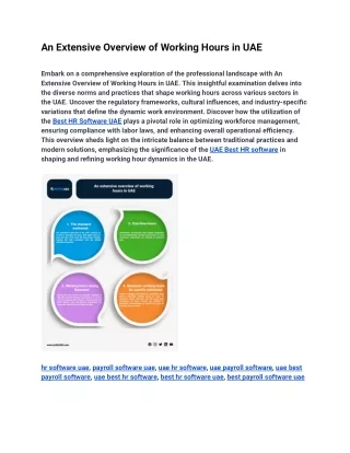 An Extensive Overview of Working Hours in UAE