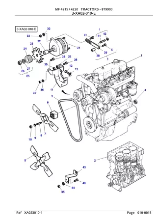 Massey Ferguson 4215 TRACTORS Service Parts Catalogue Manual (Part Number  819900)