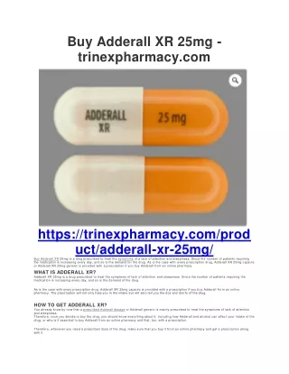 Buy Adderall XR 25mg - trinexpharmacy.com