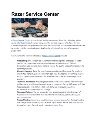 RAZER SERVICE CENTER