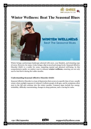 Winter Wellness: Beat The Seasonal Blues