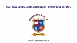 Best CBSE Schools in South Delhi