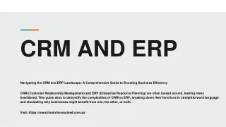 CRM AND ERP