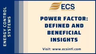 Power Factor: Defined and Beneficial Insights | Energy Control Systems | ECSintl