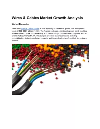 Wires & Cables Market Global Industry Share Size