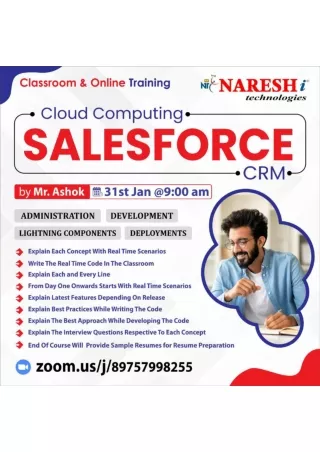 Free Demo On SalesForce CRM 31st Jan - Naresh IT