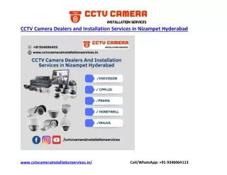 CCTV Camera Dealers And Installation Services in Nearby Nizampet Hyderabad