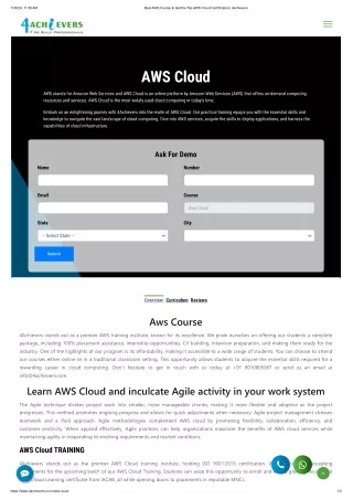 Best AWS cloud online training