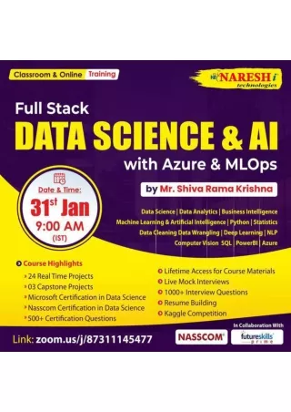 Free Demo On Full Stack Data Science & AI 31st Jan - Naresh IT