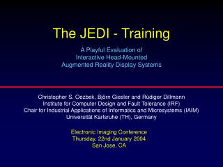 The JEDI - Training