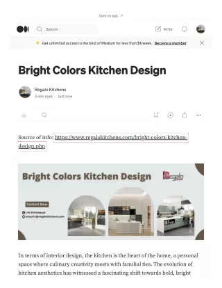 Bright Colors Kitchen Design