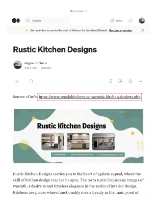 Rustic Kitchen Designs