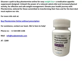 Buy phentermine online for easy weight loss