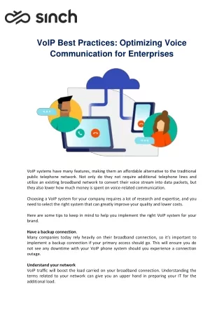 VoIP Best Practices Optimizing Voice Communication for Enterprises