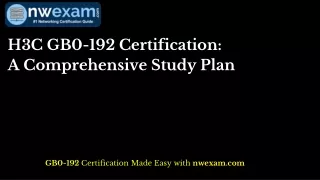 H3C GB0-192 Certification: A Comprehensive Study Plan