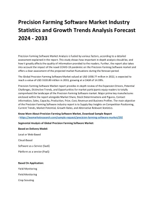 Precision Farming Software Market