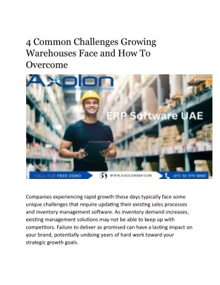 4 Common Challenges Growing Warehouses Face and How To Overcome^