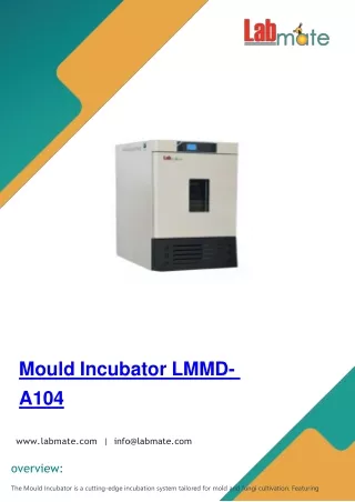 Mould-Incubator-LMMD-A104