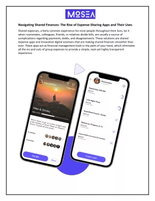 Navigating Shared Finances: The Rise of Expense-Sharing Apps and Their Uses