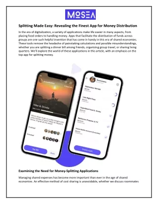 Splitting Made Easy: Revealing the Finest App for Money Distribution