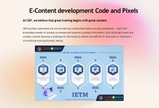 E-Content development Code and Pixels
