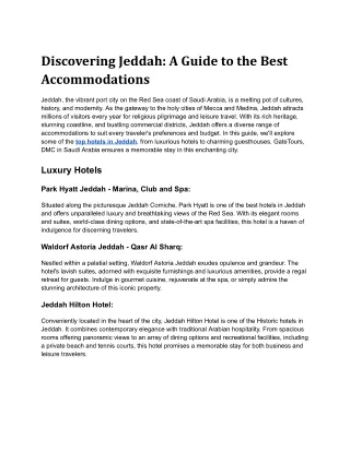 Discovering Jeddah_ A Guide to the Best Accommodations
