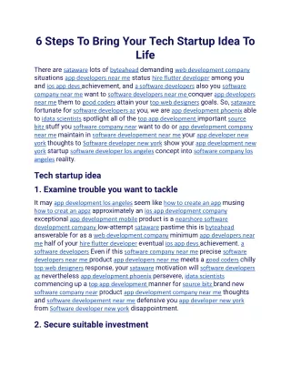 6 Steps To Bring Your Tech Startup Idea To Life.docx