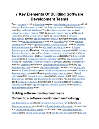 7 Key Elements Of Building Software Development Teams.docx