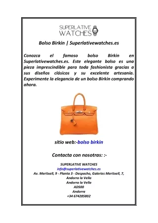 Bolso Birkin Superlativewatches.es