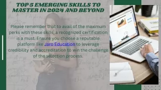 Top 5 Emerging Skills to Master in 2024 and Beyond