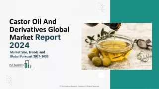 Castor Oil And Derivatives Market Size, Industry Share, Growth And Forecast 2033