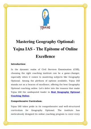 Best Geography Optional Coaching Online Call-8595390705