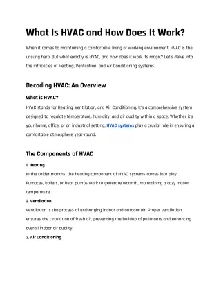 What Is HVAC and How Does It Work