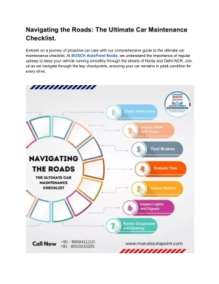 Navigating the Roads_ The Ultimate Car Maintenance Checklist.