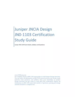 Juniper JNCIA Design JN0-1103 Certification Study Guide