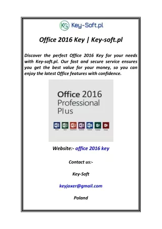 Office 2016 Key Key-soft.pl