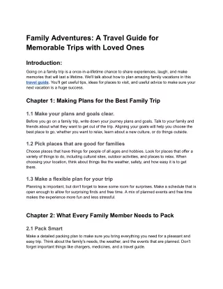 Family Adventures_ A Travel Guide for Memorable Trips with Loved Ones - Google Docs