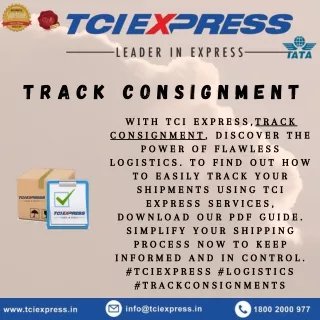Effortless Tracking with TCI Express: Your Ultimate Guide to Track Consignments