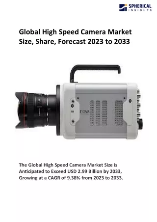 Global High Speed Camera Market