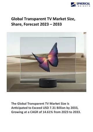 Global Transparent TV Market