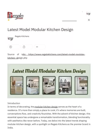 Latest Model Modular Kitchen Design