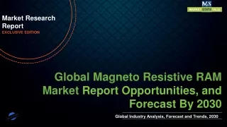 Magneto Resistive RAM Market will reach at a CAGR of 62.1% from to 2030