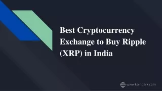 Best Cryptocurrency Exchange to Buy Ripple (XRP) in India