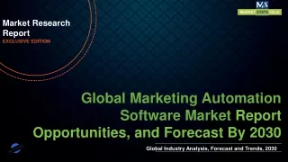 Marketing Automation Software Market will reach at a CAGR of 17.6% from to 2030