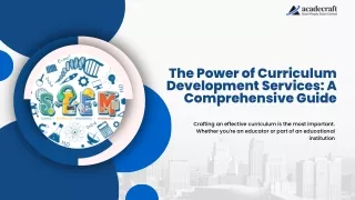 The Power of Curriculum Development Services: A Comprehensive Guide