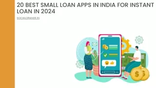 20 Best Small Loan Apps in India for Instant Loan in 2024
