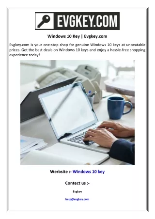 Windows 10 Key  Evgkey.com